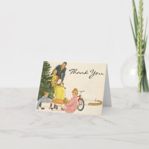 Vintage Christmas Thank You Card