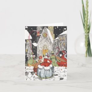 Vintage Christmas Thank You Card