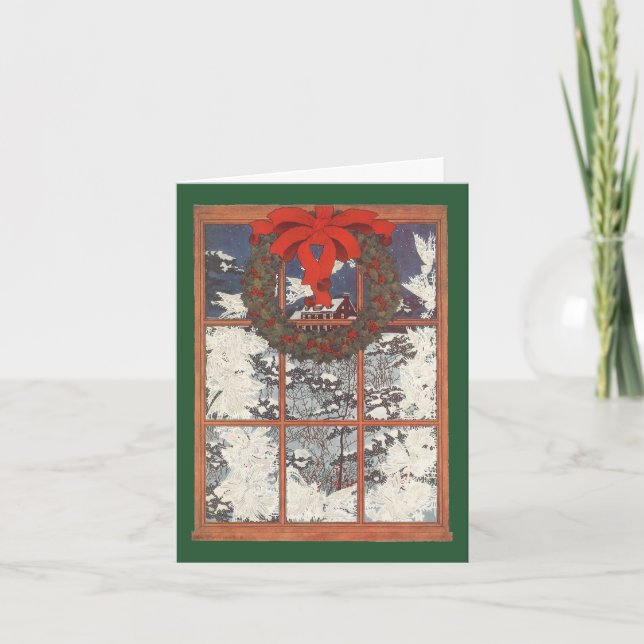 Vintage Christmas Thank You Card (Front)