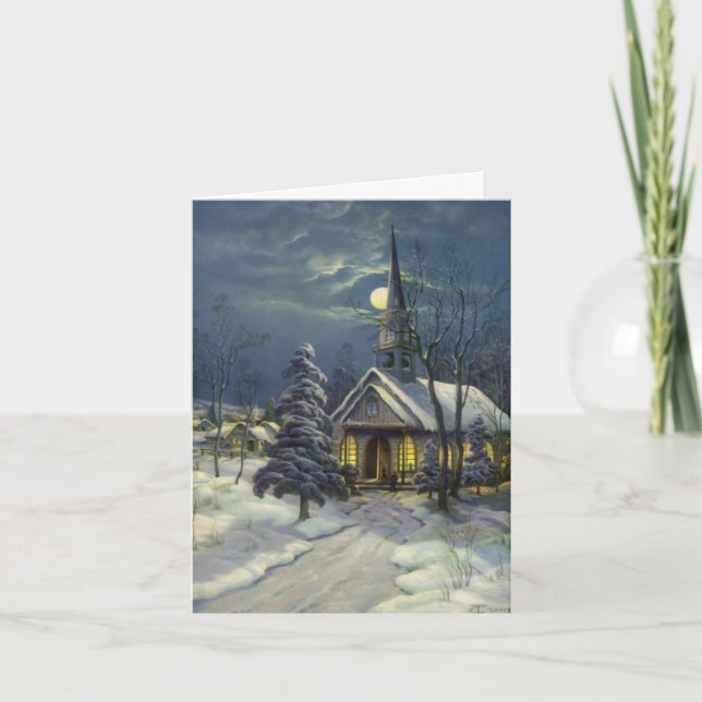 Vintage Christmas Thank You Card (Front)