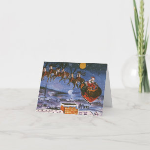 Vintage Christmas Thank You Card