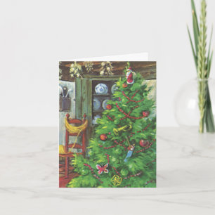 Vintage Christmas Thank You Card