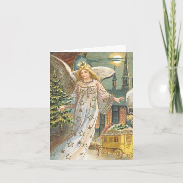 Vintage Christmas Thank You Card (Front)