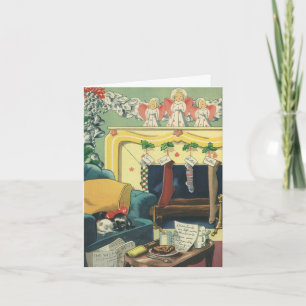 Vintage Christmas Thank You Card