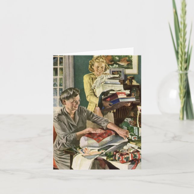 Vintage Christmas Thank You Card (Front)