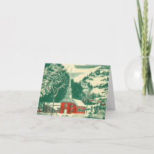 Vintage Christmas Thank You Holiday Card