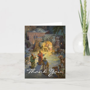 Vintage Christmas Thank You Holiday Card