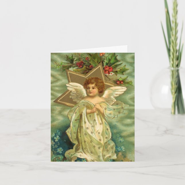 Vintage Christmas Thank You Holiday Card (Front)