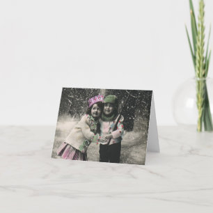 Vintage Christmas Thank You Holiday Card