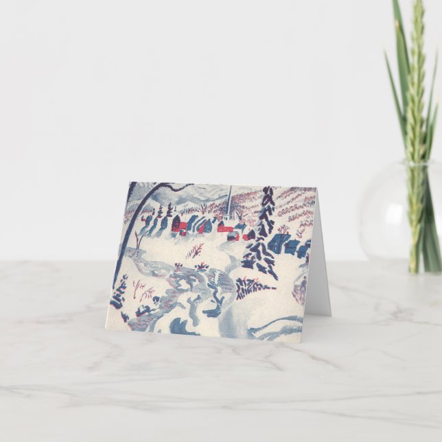 Vintage Christmas Thank You Holiday Card (Front)