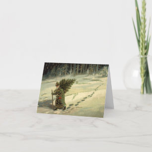 Vintage Christmas Thank You Holiday Card