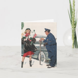 Vintage Christmas Thank You Holiday Card