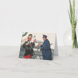 Vintage Christmas Thank You Holiday Card