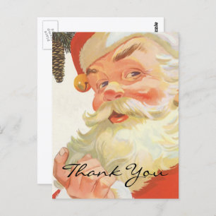 Vintage Christmas Thank You Postcard