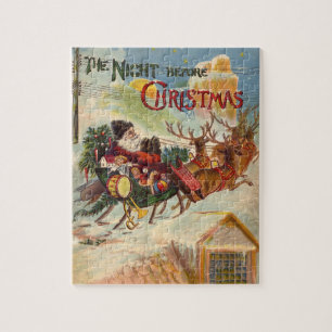 Vintage Christmas, The Night Before Christmas Jigsaw Puzzle
