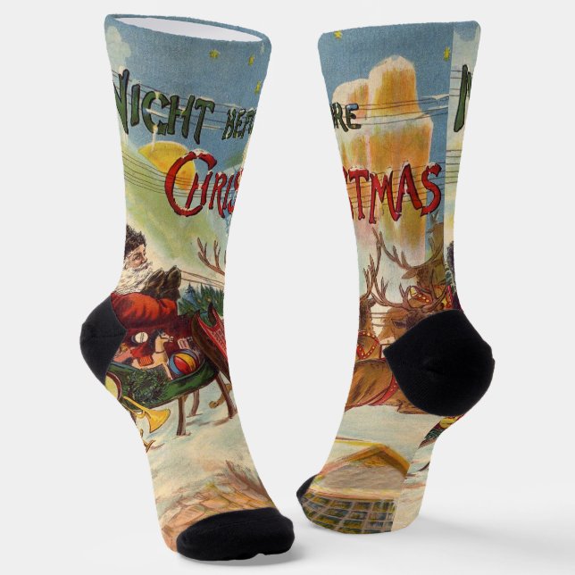 Vintage Christmas, The Night Before Christmas Socks (Angled)