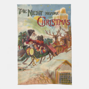 Vintage Christmas, The Night Before Christmas Tea Towel