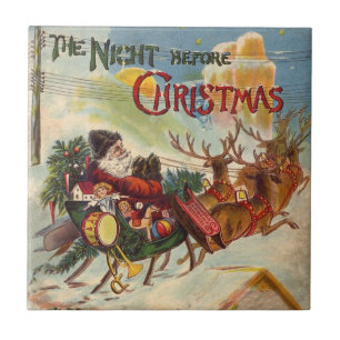 Vintage Christmas, The Night Before Christmas Tile