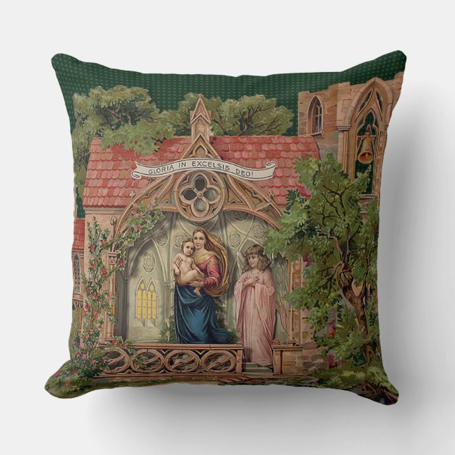 "Vintage Christmas" THROW PILLOW (Front)