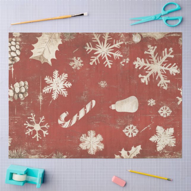 Vintage Christmas  Tissue Paper (Craft)