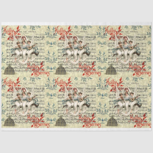 VINTAGE CHRISTMAS TISSUE PAPER (Front)