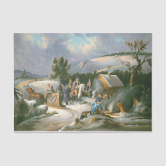 Vintage Christmas Tissue Paper SNOW, VALLEY FORGE