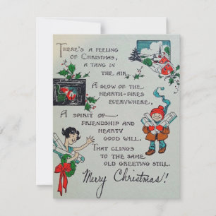 Vintage Christmas To All Holiday Card