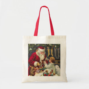 vintage christmas tote bags