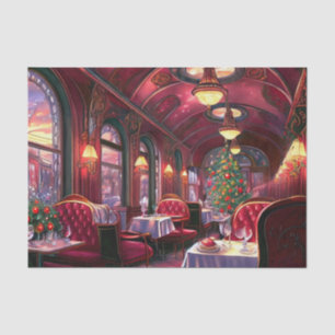 Vintage Christmas Train with Beautiful Decoration Tissue Paper