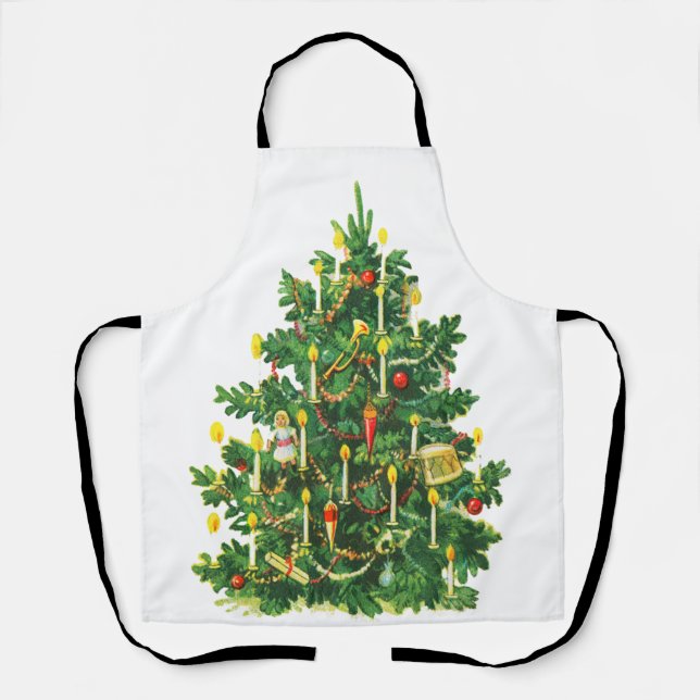 Vintage Christmas Tree Apron (Front)