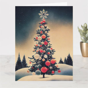 Vintage Christmas Tree Card