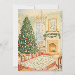 Vintage Christmas Tree Christmas Card