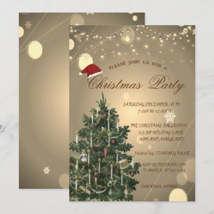 Vintage Christmas Tree Christmas Company  Invitation