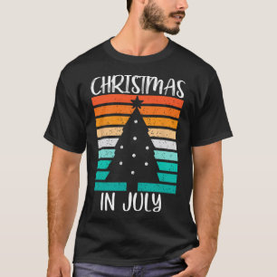 Vintage Christmas Tree Christmas In July T-Shirt