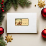 Vintage Christmas tree customized address Label<br><div class="desc">The Vintage Christmas tree customized address label adds a touch of timeless elegance to your holiday mailings. Each label features a classic vintage-inspired Christmas tree design, creating a festive and nostalgic impression. With customizable options, these labels become a personalized accent, perfect for adding a special touch to your holiday cards...</div>