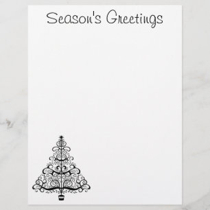 Vintage Christmas Tree Decorative Victorian Scroll