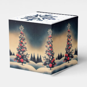 Vintage Christmas Tree Favour Box