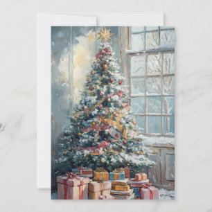 Vintage Christmas Tree Holiday Card
