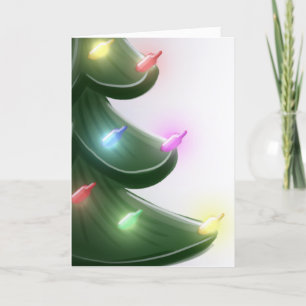 Vintage Christmas Tree Holiday Card