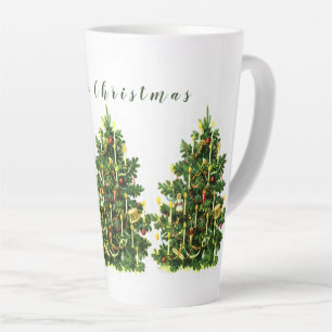 Vintage Christmas Tree  Latte Mug