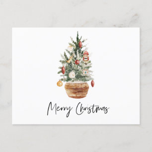 Vintage Christmas Tree   Merry Christmas  Holiday Postcard