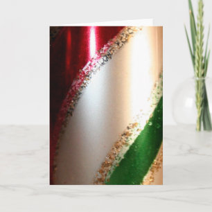 Vintage Christmas Tree Ornament Candy Cane Design Holiday Card