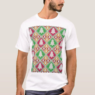 Vintage Christmas Tree Pattern. T-Shirt