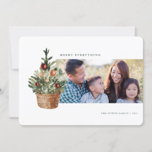 Vintage Christmas Tree Photo Holiday Card