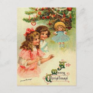 Vintage Christmas Tree Postcard