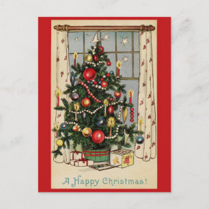 Vintage Christmas Tree Postcard