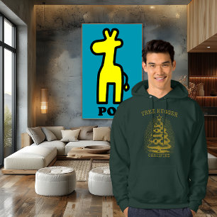 Vintage Christmas Tree - Retro Halftone Gold  Hoodie