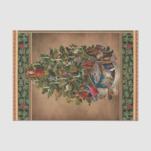 Vintage Christmas Tree With All the Fixings! Tissue Paper