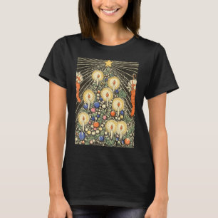 Vintage Christmas, Tree with Candles and a Star T-Shirt
