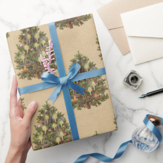 Vintage Christmas tree Wrapping Paper